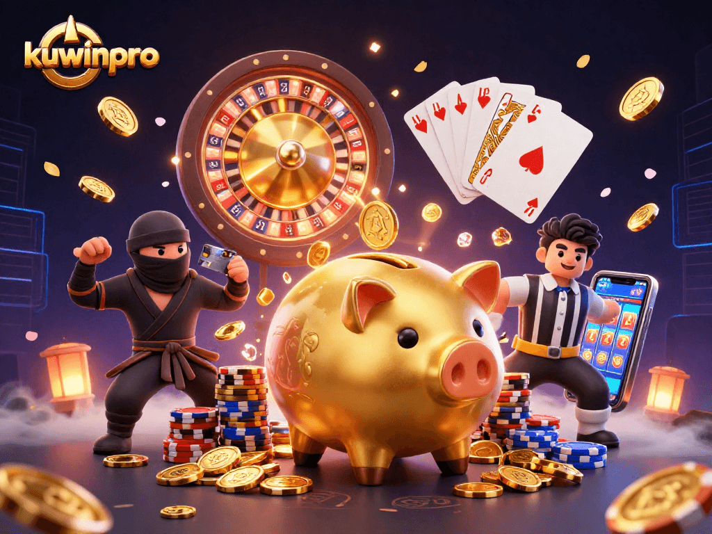 Experience thrilling moments at kuwinpro with our captivating casino illustration featuring dynamic game action.