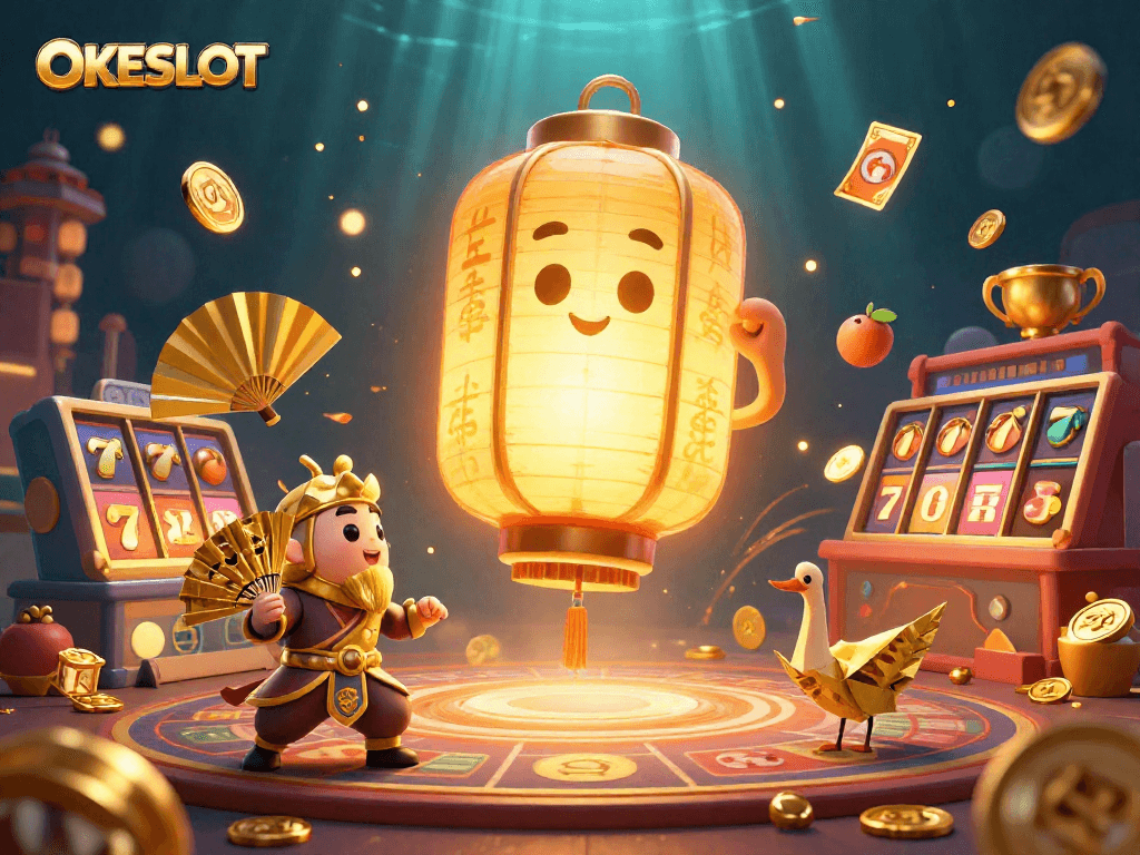 Mainkan slot di OKESLOT dengan keajaiban karakter berkilauan dalam kasino yang memukau.