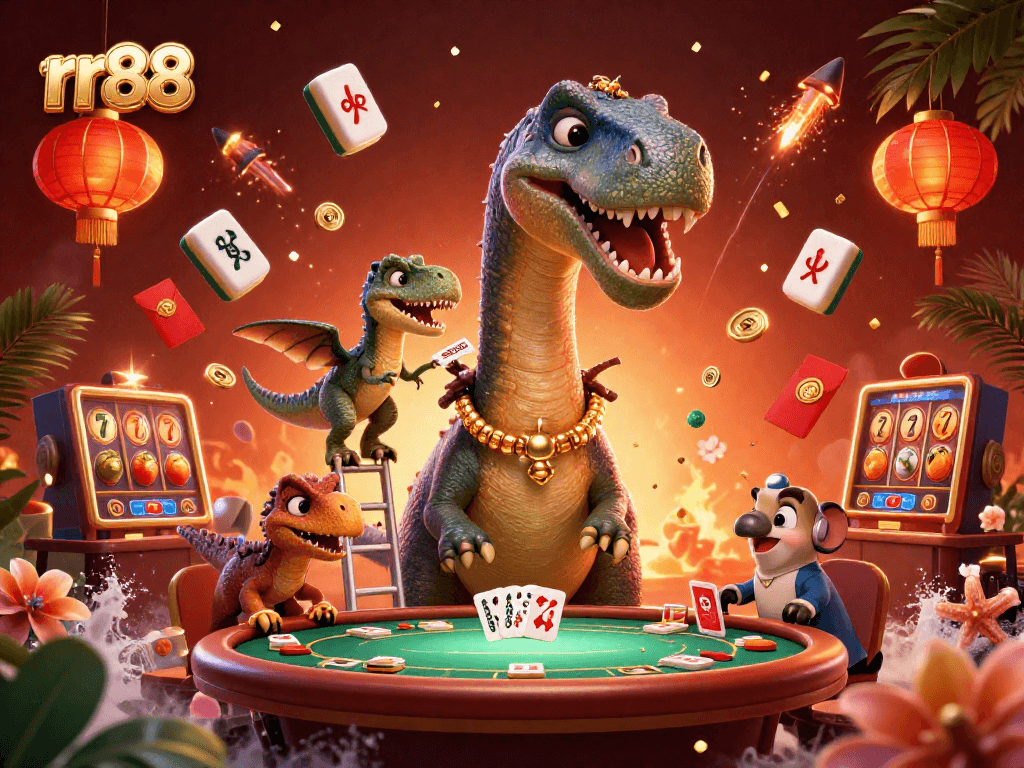 Experience thrilling gameplay at rr88 with dynamic characters and casino elements in a vibrant setting.