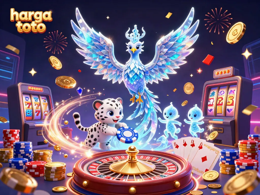 Experience the excitement of harga toto with an enchanting 3D casino scene featuring magical characters.
