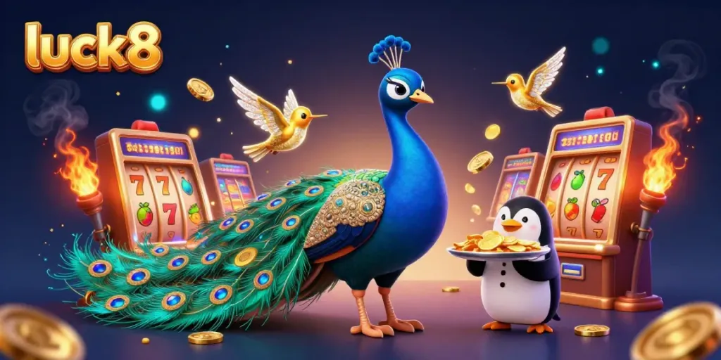 Engage with luck8's exciting slot games featuring vibrant characters and golden rewards.