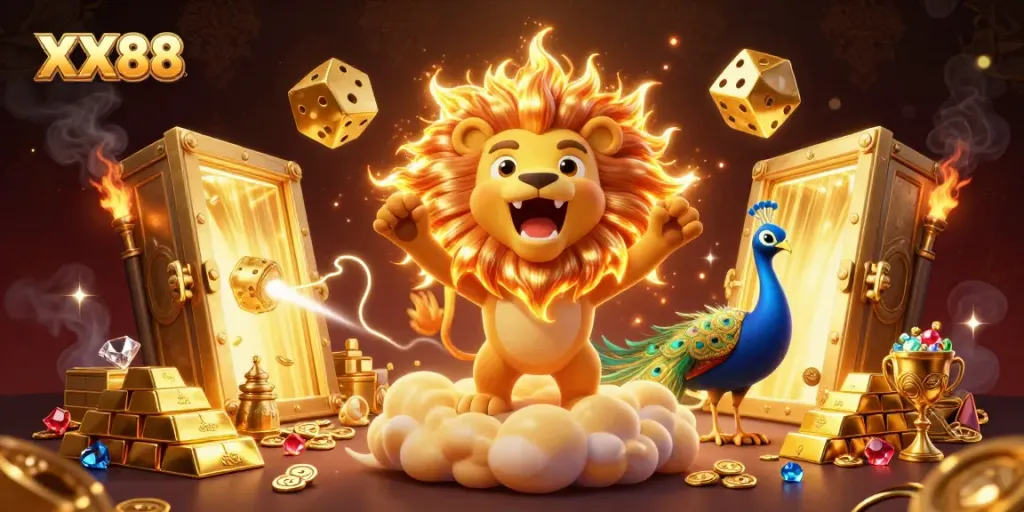 Engage in winning strategies at XX88 with vibrant casino visuals and dynamic game elements.