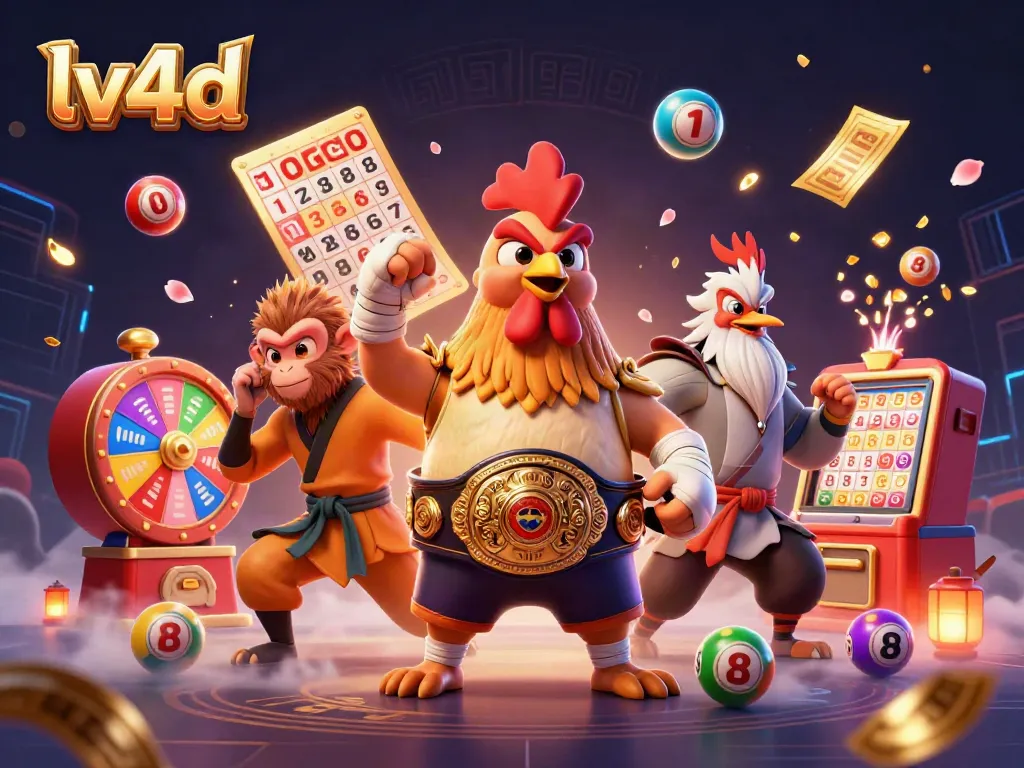 Experience the excitement of lv4d gaming with iconic characters and dynamic lottery elements.