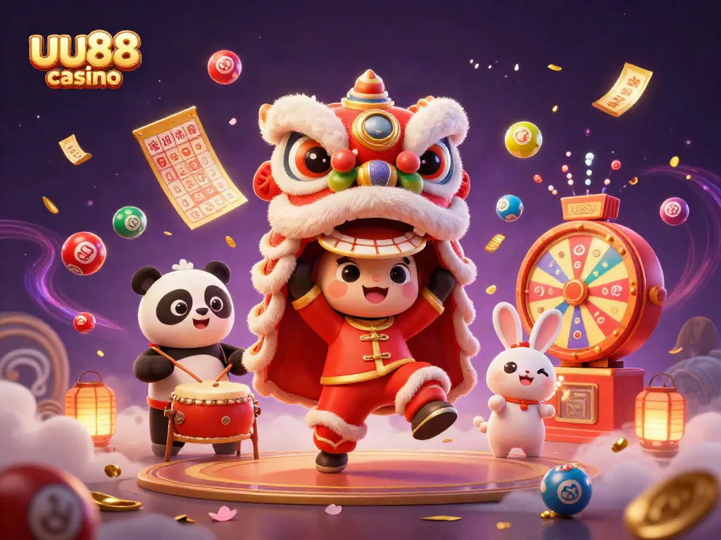 Engage in exciting wins at uu88 casino with dynamic lottery activities and festive characters.