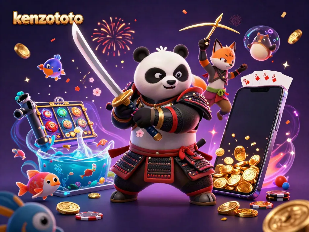 Experience the thrilling underwater action of kenzototo in this vibrant 3D illustration.
