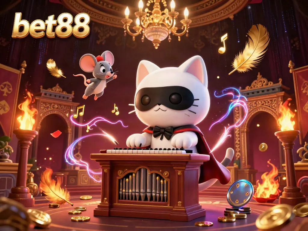 Experience thrilling gameplay at bet88 with an extravagant casino scene featuring unique characters and rich details.