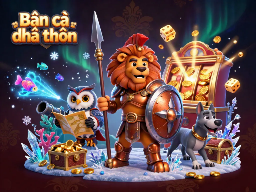 Experience the excitement of Bắn cá đổi thưởng with this vibrant 3D illustration showcasing underwater adventures.