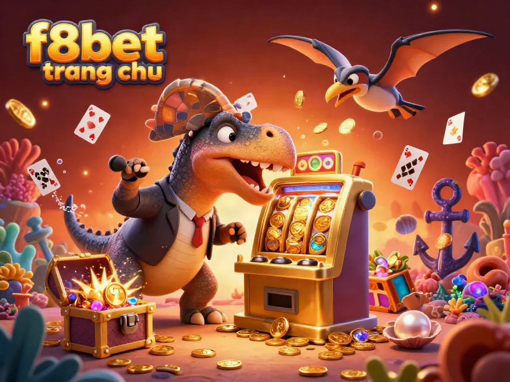 Experience thrilling moments at f8bet trang chủ with a dynamic casino scene featuring lively characters and rich gaming elements.
