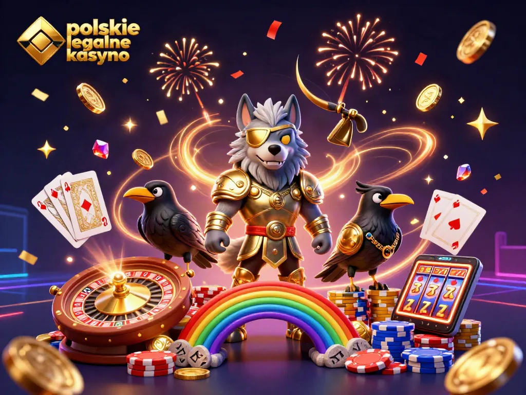 Experience the thrill of polskie legalne kasyno featuring Odin with ravens, casino chips, and rich gaming elements.