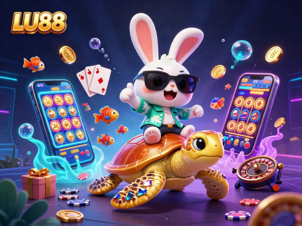 LU88 engaging players with vibrant casino vibes in a dynamic underwater adventure.
