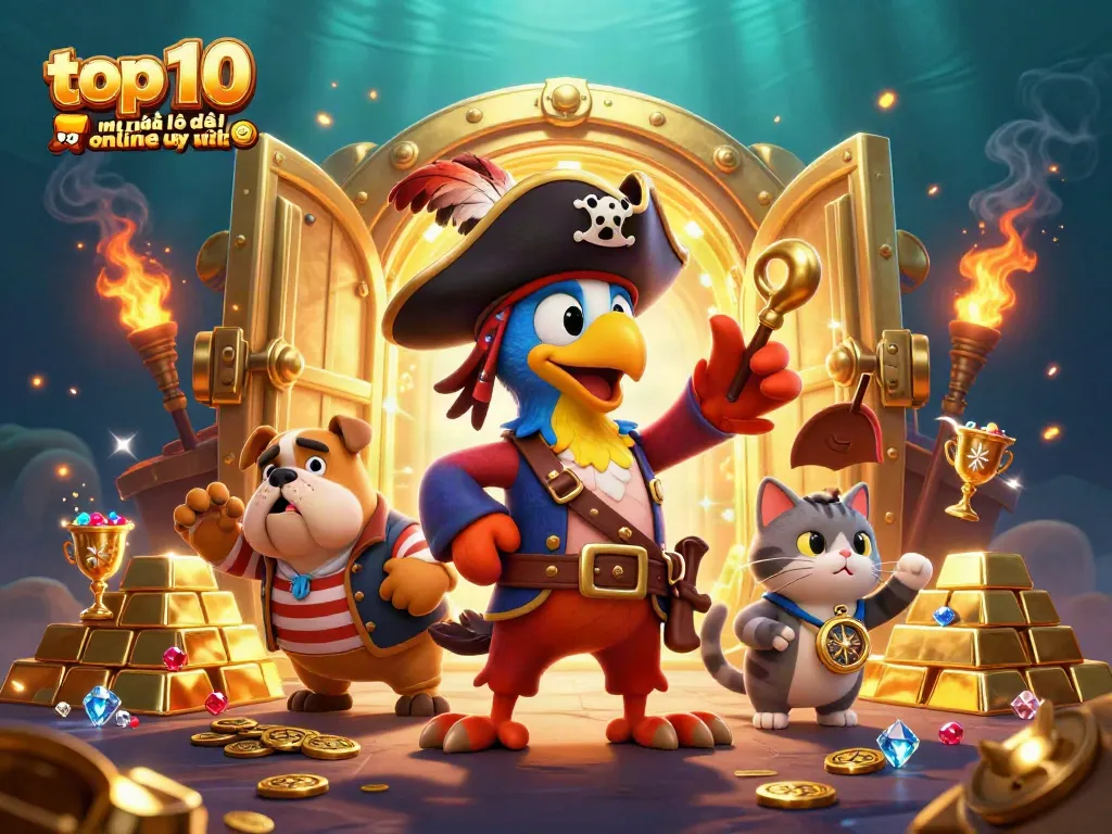 Activate your luck with top 10 nhà cái lô đề online uy tín in vibrant casino-themed illustration.
