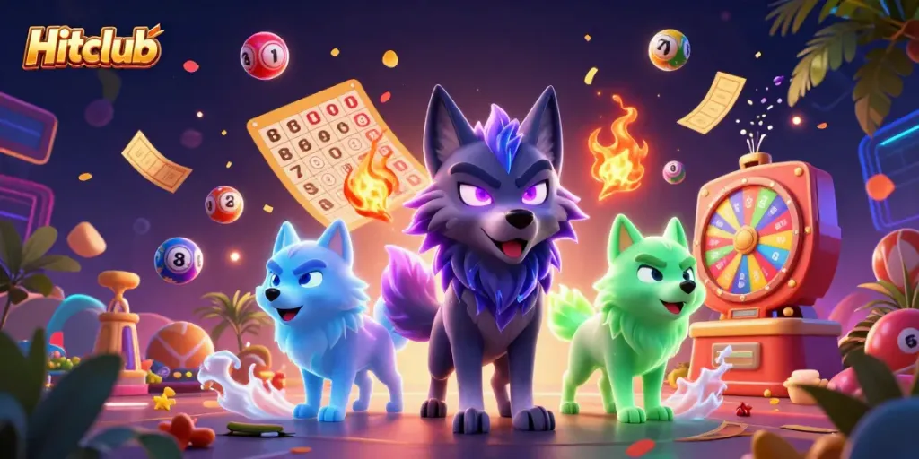 Experience thrilling wins at Hitclub with vibrant 3D characters and dynamic casino elements.