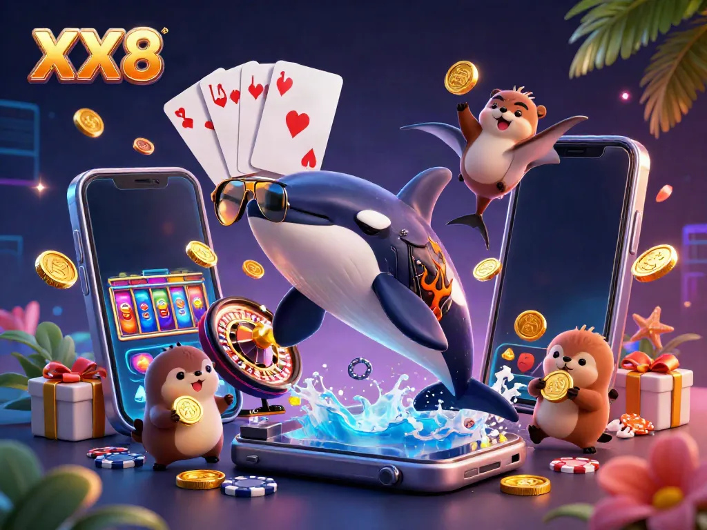 Experience thrilling wins with XX8 while enjoying vibrant casino activities with whimsical characters.
