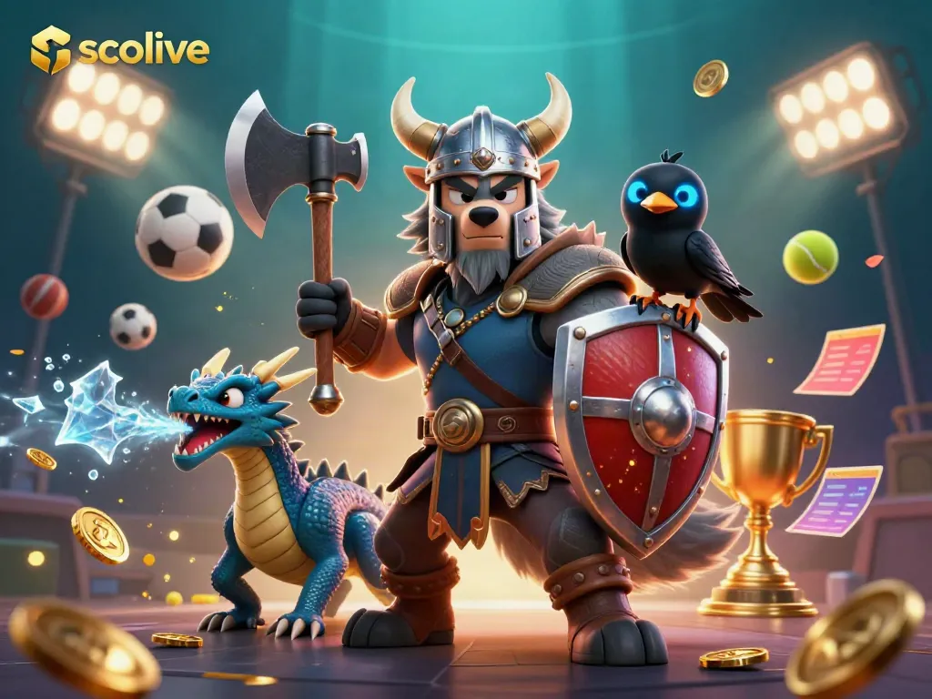 Experience thrilling sports betting with Socolive, featuring dynamic sports elements and epic characters.