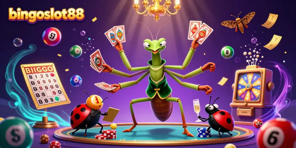 Permainan menarik bingoslot88 dengan karakter unik dan elemen visual yang memukau, menambah pengalaman bermain.