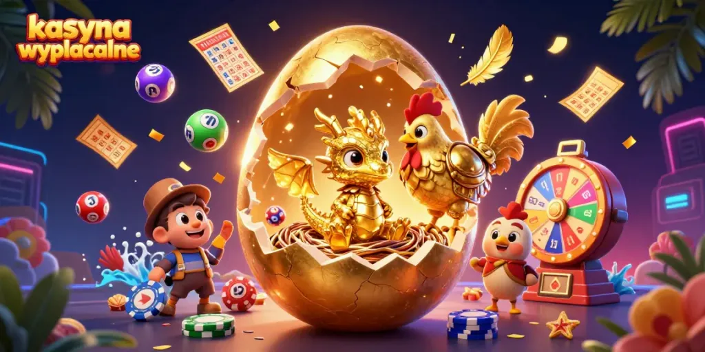 Experience kasyna wyplacalne with a vibrant scene of golden gaming elements and rewards.