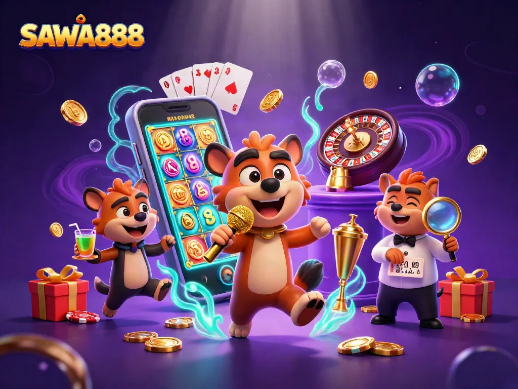 Grab winnings and experience fun with SAWA888 in this vibrant casino scene.