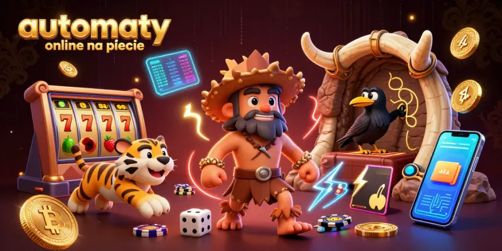Experience automaty online na pieniądze in a vibrant prehistoric casino scene with dynamic slot elements.