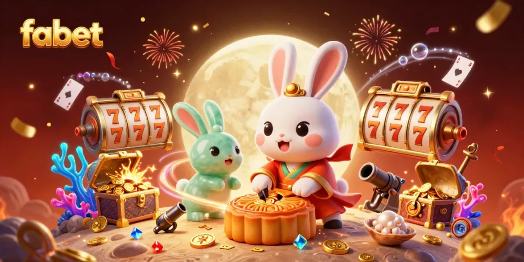 Experience the thrill of fabet with a vibrant casino illustration featuring playful characters and engaging game elements.