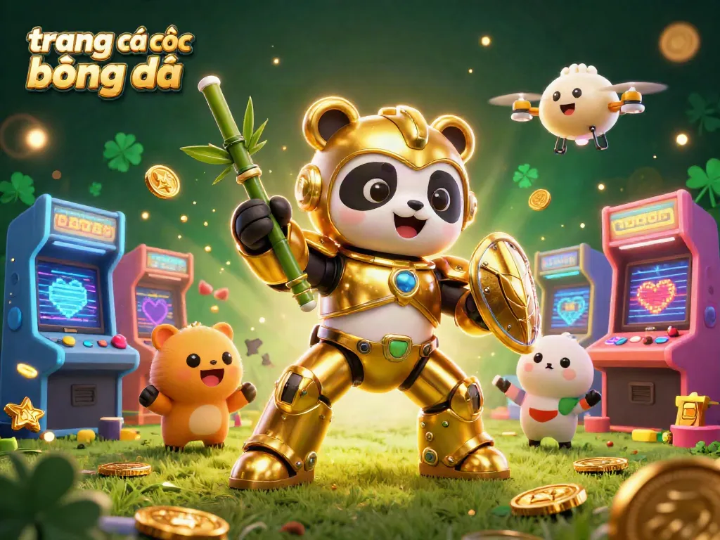 Experience the excitement of trang cá cược bóng đá in this vibrant sports betting arena featuring dynamic characters and gaming elements.